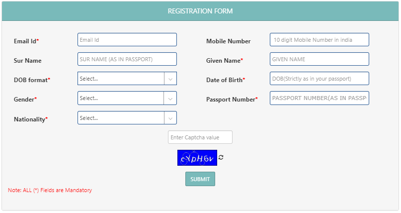 Indian frro registration